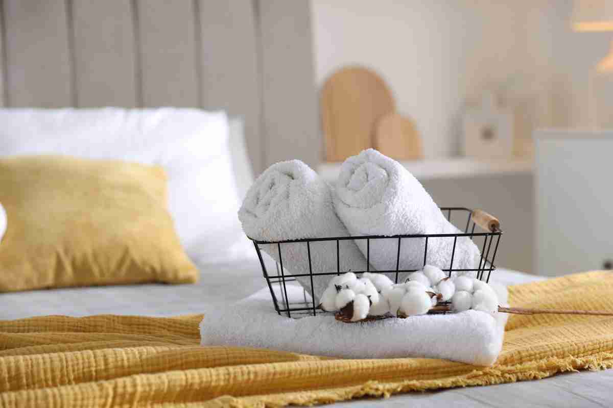 Clean staged Airbnb bedroom ready for guest turnover